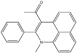 1-Methyl-2-phenyl-3-acetyl-1H-benzo[de]quinoline Struktur