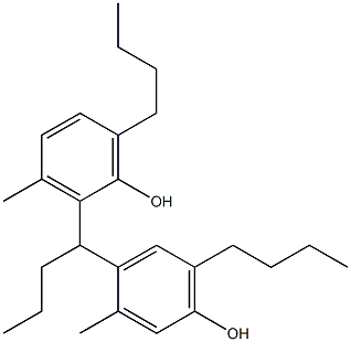 2,4'-Butylidenebis(3-methyl-6-butylphenol) Struktur