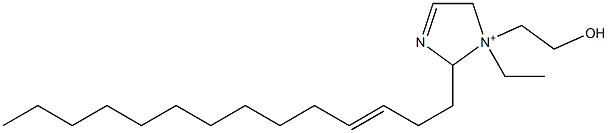 1-Ethyl-1-(2-hydroxyethyl)-2-(3-tetradecenyl)-3-imidazoline-1-ium Struktur