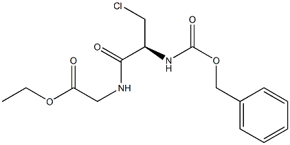 (+)-N-(N-Benzyloxycarbonyl-3-chloro-D-alanyl)glycine ethyl ester Struktur