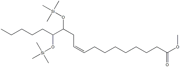 (Z)-12,13-Bis[(trimethylsilyl)oxy]-9-octadecenoic acid methyl ester Struktur