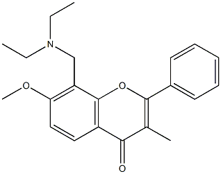 8-[(Diethylamino)methyl]-7-methoxy-3-methylflavone Struktur