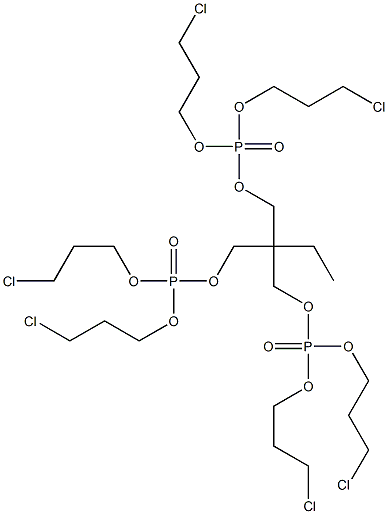 1,1,1-Tris[di(chloropropyloxy)phosphinyloxymethyl]propane Struktur