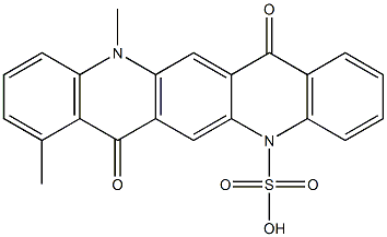 5,7,12,14-Tetrahydro-8,12-dimethyl-7,14-dioxoquino[2,3-b]acridine-5-sulfonic acid Struktur