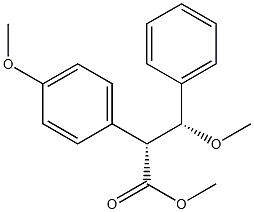 (2R,3R)-3-メトキシ-2-(4-メトキシフェニル)-3-フェニルプロピオン酸メチル 化學(xué)構(gòu)造式