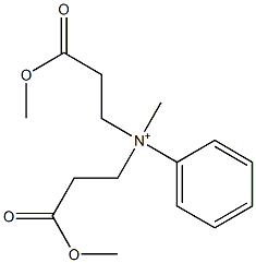 N,N-ビス(3-メトキシ-3-オキソプロピル)-N-メチルベンゼンアミニウム 化學(xué)構(gòu)造式