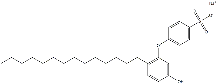 3'-Hydroxy-6'-tetradecyl[oxybisbenzene]-4-sulfonic acid sodium salt Struktur