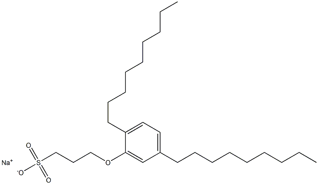 3-(2,5-Dinonylphenoxy)propane-1-sulfonic acid sodium salt Struktur