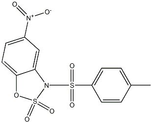 5-Nitro-3-[(4-methylphenyl)sulfonyl]-3H-1,2,3-benzoxathiazole 2,2-dioxide Struktur