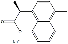 [S,(+)]-2-(4-Methyl-1-naphtyl)propionic acid sodium salt Struktur