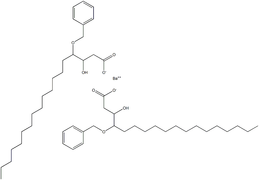 Bis(4-benzyloxy-3-hydroxystearic acid)barium salt Struktur