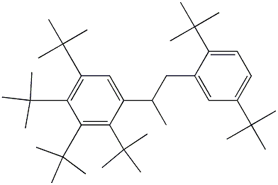 2-(2,3,4,5-Tetra-tert-butylphenyl)-1-(2,5-di-tert-butylphenyl)propane Struktur