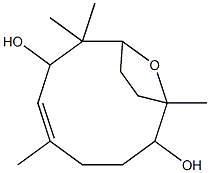 1,5,8,8-Tetramethyl-12-oxabicyclo[7.2.1]dodec-5-ene-2,7-diol Struktur