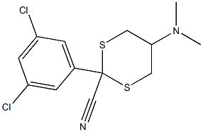 5-(Dimethylamino)-2-[3,5-dichlorophenyl]-1,3-dithiane-2-carbonitrile Struktur