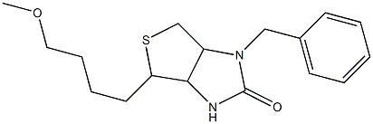 1-Benzyl-4-(4-methoxybutyl)hexahydro-1H-thieno[3,4-d]imidazol-2-one Struktur