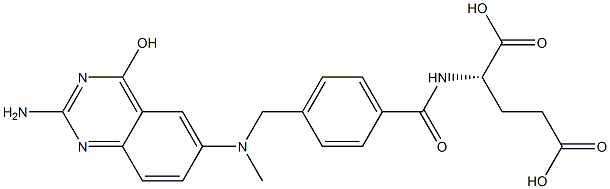 N-[4-[[2-Amino-4-hydroxyquinazolin-6-yl(methyl)amino]methyl]benzoyl]-L-glutamic acid Struktur