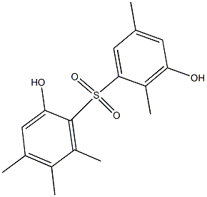 2,3'-Dihydroxy-2',4,5,5',6-pentamethyl[sulfonylbisbenzene] Struktur