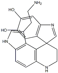 1'-(2-Aminoethyl)-3',6',7',8'-tetrahydrospiro[3H-indole-3,9'-[9H]pyrrolo[3,2-f]quinoline]-5,6-diol Struktur