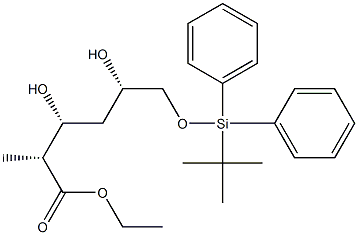 (2R,3R,5S)-2-Methyl-3,5-dihydroxy-6-[[tert-butyldiphenylsilyl]oxy]hexanoic acid ethyl ester Struktur