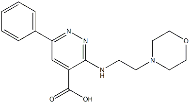 3-(2-Morpholinoethylamino)-6-phenylpyridazine-4-carboxylic acid Struktur