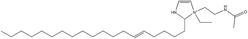 1-[2-(Acetylamino)ethyl]-1-ethyl-2-(5-nonadecenyl)-4-imidazoline-1-ium Struktur