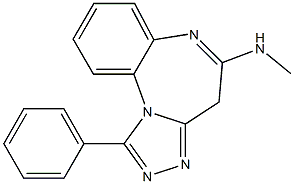 1-Phenyl-5-(methylamino)-4H-[1,2,4]triazolo[4,3-a][1,5]benzodiazepine Struktur