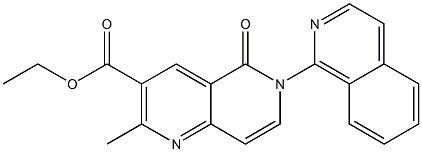 6-(1-Isoquinolyl)-2-methyl-5-oxo-5,6-dihydro-1,6-naphthyridine-3-carboxylic acid ethyl ester Struktur