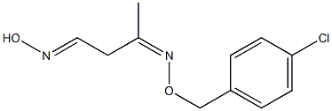 4-Hydroxyiminobutan-2-one O-(4-chlorobenzyl)oxime Struktur