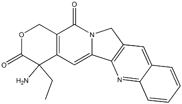 4-Amino-4-ethyl-1H-pyrano[3',4':6,7]indolizino[1,2-b]quinoline-3,14(4H,12H)-dione Struktur