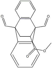 9,10-Dihydro-9,10-diformyl-9,10-ethanoanthracene-11-carboxylic acid methyl ester Struktur