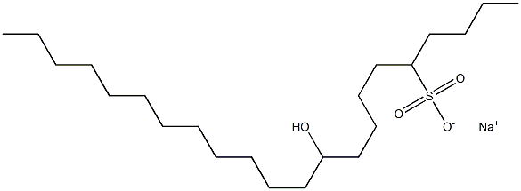 10-Hydroxydocosane-5-sulfonic acid sodium salt Struktur