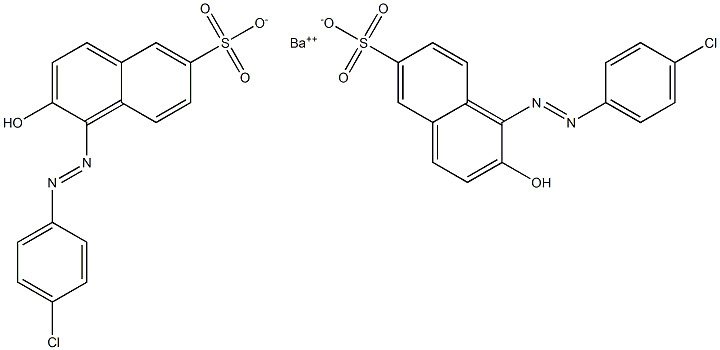 Bis[1-(4-chlorophenylazo)-2-hydroxy-6-naphthalenesulfonic acid]barium salt Struktur