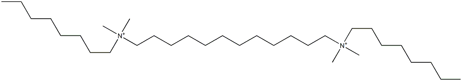 N,N,N',N'-Tetramethyl-N,N'-dioctyl-1,12-dodecanediaminium Struktur