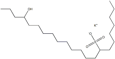 19-Hydroxydocosane-8-sulfonic acid potassium salt Struktur