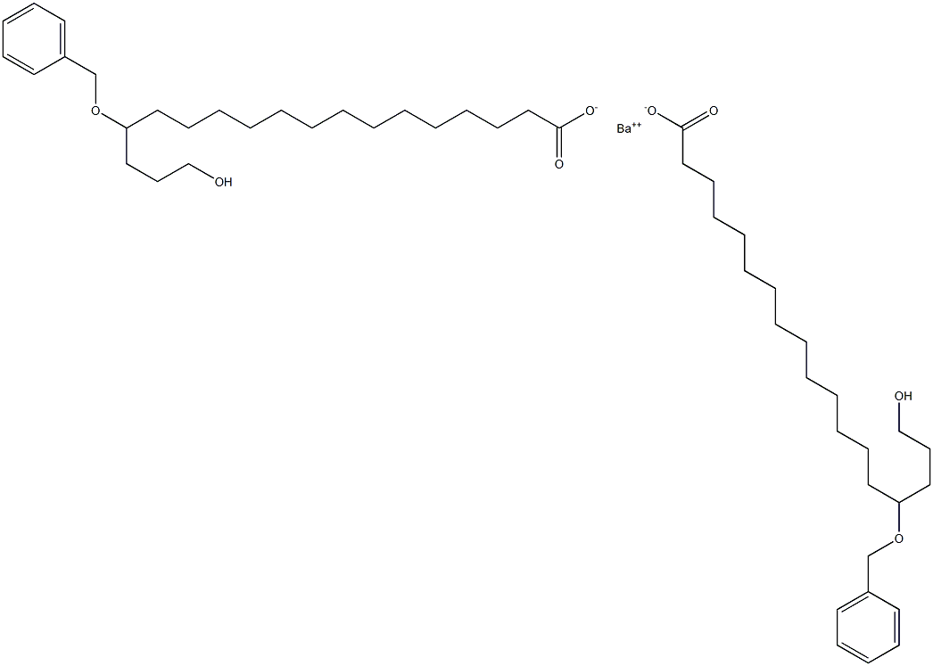 Bis(15-benzyloxy-18-hydroxystearic acid)barium salt Struktur