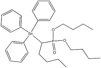 1-(Triphenylstannyl)pentylphosphonic acid dibutyl ester Struktur