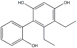 5,6-Diethyl-1,1'-biphenyl-2,2',4-triol Struktur