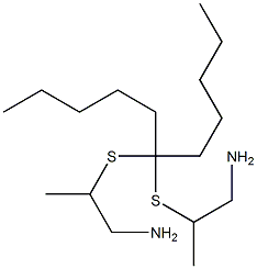 2,2'-[(Undecan-6-ylidene)bisthio]bis(propan-1-amine) Struktur