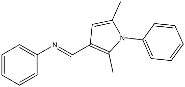 3-[(Phenylimino)methyl]-1-(phenyl)-2,5-dimethyl-1H-pyrrole Struktur