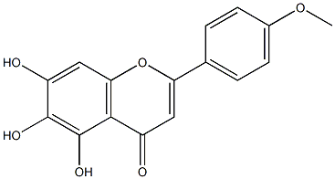 5,6,7-Trihydroxy-4'-methoxyflavone Struktur