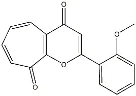 2-(2-Methoxyphenyl)cyclohepta[b]pyran-4,9-dione Struktur