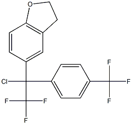 1-Chloro-1-(coumaran-5-yl)-1-[4-(trifluoromethyl)phenyl]-2,2,2-trifluoroethane Struktur