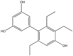 2',3',6'-Triethyl-1,1'-biphenyl-3,4',5-triol Struktur