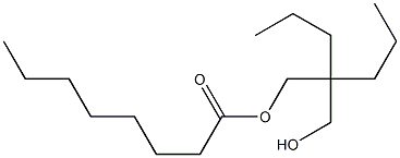 Octanoic acid 2-(hydroxymethyl)-2-propylpentyl ester Struktur