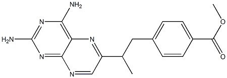 4-[2-(2,4-Diaminopteridin-6-yl)propyl]benzoic acid methyl ester Struktur