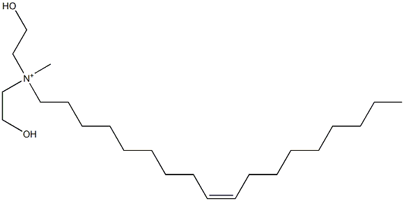 Methyl[(Z)-9-octadecenyl]bis(2-hydroxyethyl)aminium Struktur