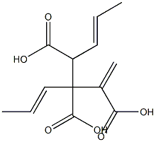 3-Butene-1,2,3-tricarboxylic acid 1,2-di(1-propenyl) ester Struktur