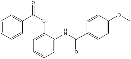 Benzoic acid 2-(4-methoxybenzoylamino)phenyl ester Struktur