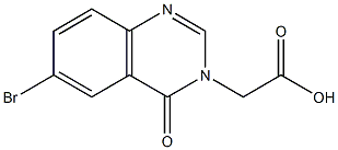 6-Bromo-3,4-dihydro-4-oxoquinazoline-3-acetic acid Struktur