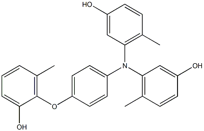 N,N-Bis(3-hydroxy-6-methylphenyl)-4-(2-hydroxy-6-methylphenoxy)benzenamine Struktur